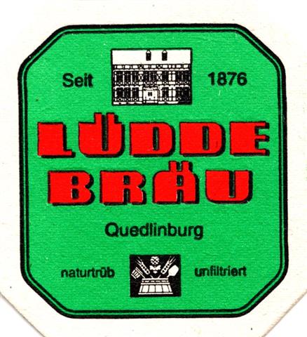 quedlinburg hz-st lüdde 8eck 1a (180-hg grün-breiter weißer rand) 